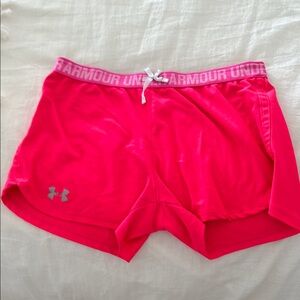 Under Armour Pink Athletic Shorts Lightweight Fit